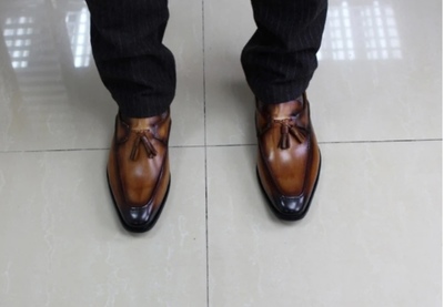 Luxury Handmade Two Tone Tassels Loafer Limited Edition Made On Order