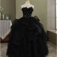 Real photo Appliques Vintage White Pearls Wedding Dresses Custom 2020 Vestidos de Noiva Bridal dress Plus Size Strapless Gowns,700 - Thumbnail 4