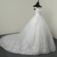 Discount Luxury Lace Appliques Plus size Wedding Dress Embroidery 2020 New Long Train Sweetheart Bride Gowns Vestidos De Noiva,701 - Thumbnail 1