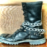 Loop & Pull Chain Leather Whip Bootstrap  - Thumbnail 4