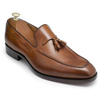 Best Brown Tassel Loafer Handcrafted Black Sole Party Wear Leather Shoes For Gentlemen - Thumbnail 1