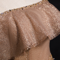 A line tulle sequins long prom dress evening dress - Thumbnail 3