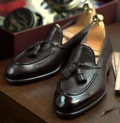 7 Star Luxury Handmade Men's Black Loafer Office Wear In Genuine Leather Shoes