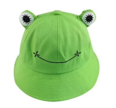 Kawaii Cute Frog Embroidered Bucket Hat