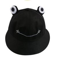 Kawaii Cute Frog Embroidered Bucket Hat - Thumbnail 2