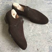 Best Men Brown Handmade Suede Chukka Shoes, Men Suede Shoes Dress Men Shoes - Thumbnail 1