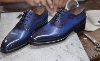 Classic Cheap Price Oxfords Two Tone Leather Handmade Brogue Men's Shoes