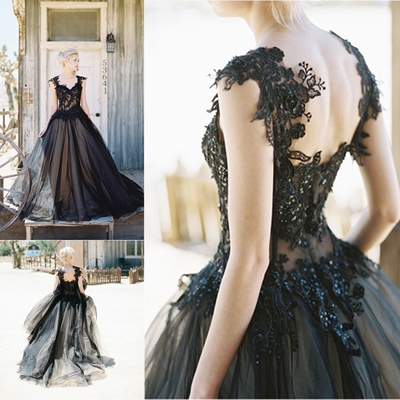 Black prom dresses, long prom dress ball gown, evening dress, elegant prom dress, prom dress with applique, sweetheart prom dress,713