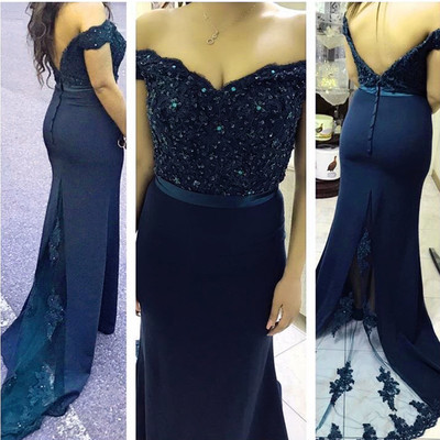 Charming prom dress, sexy lace evening dress, mermaid prom dress, formal dress,716