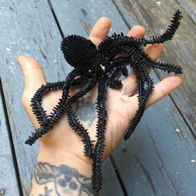  large vintage rubber carpet spider jiggler late 70's china