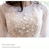 Cute tulle lace long sleeve dress evening dress - Thumbnail 4