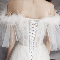 Unique tulle sequins long prom dress white evening dress - Thumbnail 6