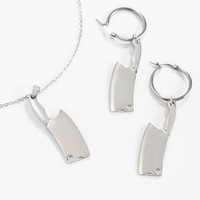 KNIFE NECKLACE & EARRINGS SET - Thumbnail 3