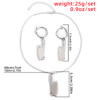 KNIFE NECKLACE & EARRINGS SET - Thumbnail 5