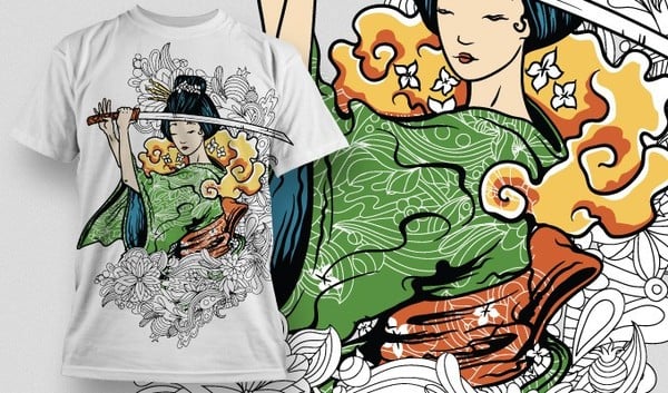 "Geisha Assassin" Super Premium Tee-Shirt