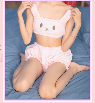 New cute homewear three-dimensional sling bra set