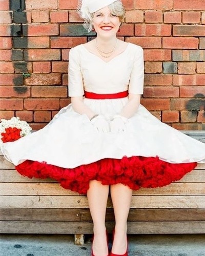  Vintage 1950's Bridal Dresses Tea Length with Half Sleeves