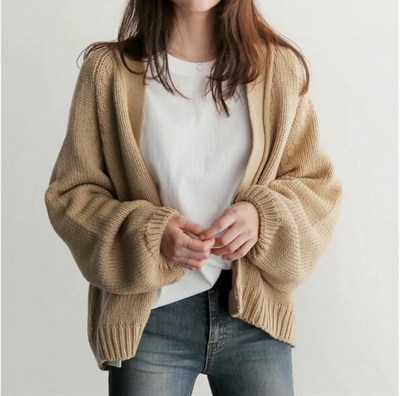 Cute Vintage Style Loose knitted Women's Cardigan