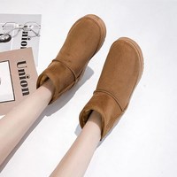 Leopard Print Black and Brown Winter Warm Ankle Boots For Women - Thumbnail 3