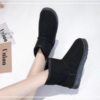Leopard Print Black and Brown Winter Warm Ankle Boots For Women - Thumbnail 7
