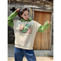 Cute 3D Funny Dinosaur Cartoon Hoodie With Horns Sweatshirt Sweater Long Sleeve Pullover Cosplay E-Girl Kawaii Korean Japanese Harajuku Streetwear - Thumbnail 2
