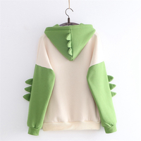 Cute 3D Funny Dinosaur Cartoon Hoodie With Horns Sweatshirt Sweater Long Sleeve Pullover Cosplay E-Girl Kawaii Korean Japanese Harajuku Streetwear - Thumbnail 5