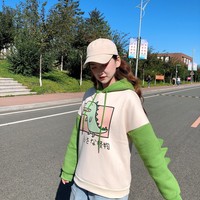 Cute 3D Funny Dinosaur Cartoon Hoodie With Horns Sweatshirt Sweater Long Sleeve Pullover Cosplay E-Girl Kawaii Korean Japanese Harajuku Streetwear - Thumbnail 6