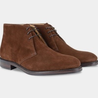 Brown Suede Best Deal Cheap Price Chukka Lace Up Hand Some Boot - Thumbnail 4