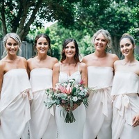 Casual Strapless Bridesmaid Dresses - Thumbnail 1