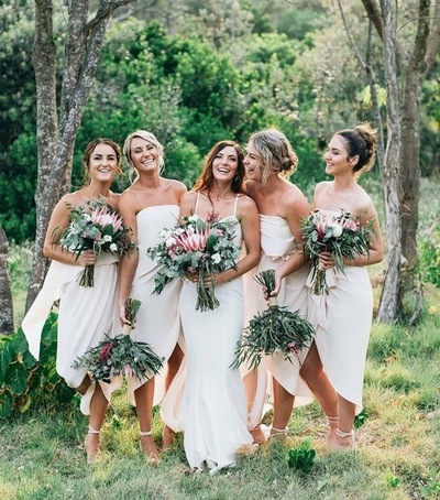 Casual Strapless Bridesmaid Dresses