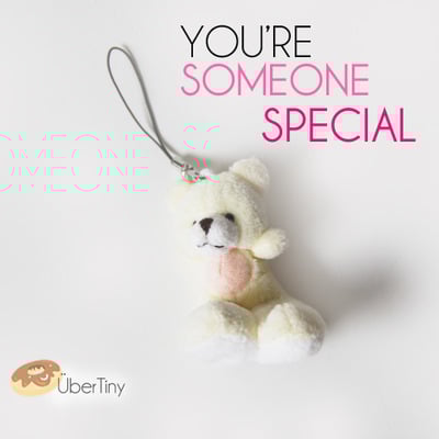 You're someone special - chibi bigfoot kawaii white bear plush - Thumbnail 4