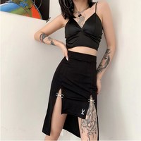 Sexy Gothic Black Bodycon High Waist Skirt - Thumbnail 2