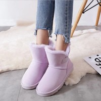 Beautiful Leather Faux Fur Cozy Winter Boots - Thumbnail 1