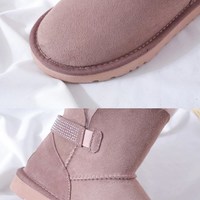 Beautiful Leather Faux Fur Cozy Winter Boots - Thumbnail 4
