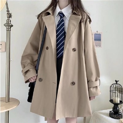 Kawaii harajuku mid length trench coat