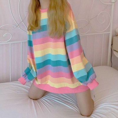 Rainbow loose kawaii sweatshirt