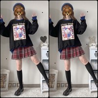 Autumn and Winter Kawaii Printed Women's Hoodie - Thumbnail 4