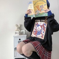 Autumn and Winter Kawaii Printed Women's Hoodie - Thumbnail 5