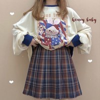 Autumn and Winter Kawaii Printed Women's Hoodie - Thumbnail 7