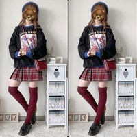 Autumn and Winter Kawaii Printed Women's Hoodie - Thumbnail 8