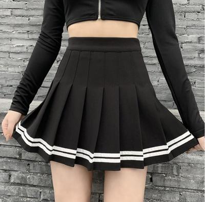 JK Stripe Pleated Skirt