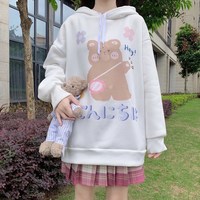 Kawaii Harajuku Printed Sweatshirt Hoodie - Thumbnail 3