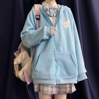 Autumn and Winter Bunny Ears Kawaii Hoodies - Thumbnail 2