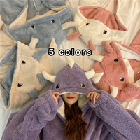 Warm Soft Dinosaur Flannel Nightgown Pajama - Thumbnail 4