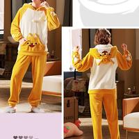 Cute Corgi Flannel Couple Pajama Set - Thumbnail 2