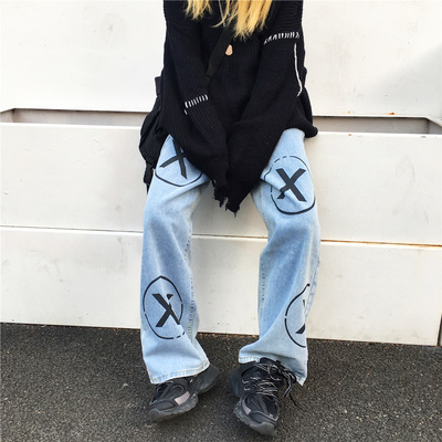 Free Shipping-STREET GOTH "CROSS" JEANS