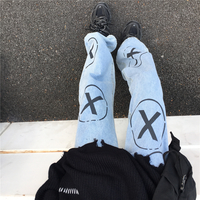 Free Shipping-STREET GOTH "CROSS" JEANS - Thumbnail 4