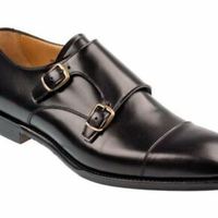 Men Pure Leather Handmade Formal Black Shoes Double Monk Evening Shoes - Thumbnail 4
