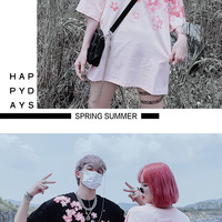  Cute Cherry Blossom Sakura Flower Graphic Print Oversized Short Sleeve Tee Shirt T-shirt Unisex Top E-Girl Kawaii Korean Japanese Harajuku Streetwear - Thumbnail 8