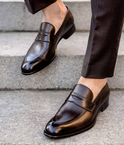 Decent Black Loafer Handmade Leather Shoes